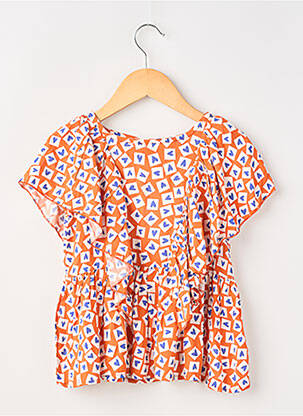 Blouse manches courtes manches courtes orange COMPAÑIA FANTASTICA fille