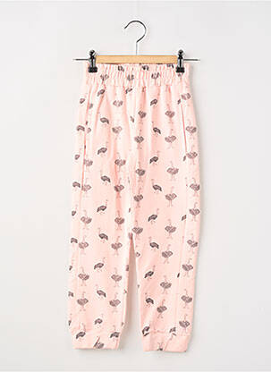 Pantalon droit resserrée sur le bas taille élastique rose COMPAÑIA FANTASTICA fille