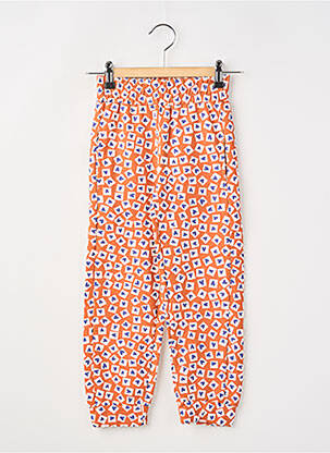 Pantalon droit resserrée sur le bas taille élastique orange COMPAÑIA FANTASTICA fille