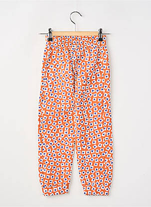 Pantalon droit resserrée sur le bas taille élastique orange COMPAÑIA FANTASTICA fille