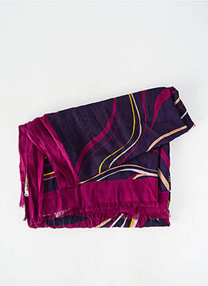 Foulard tissage popeline violet SURKANA femme