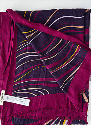 Foulard tissage popeline violet SURKANA femme