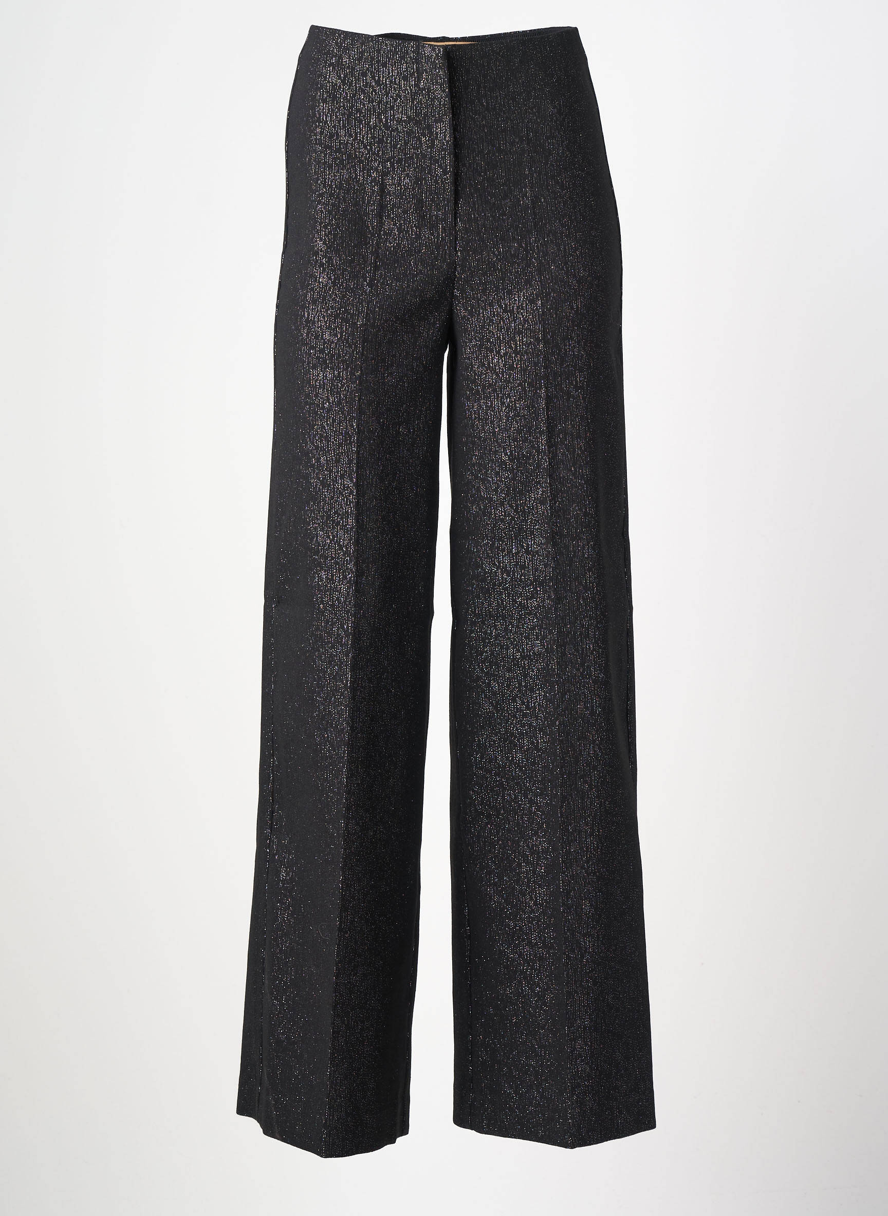 Pantalon flare stretch taille haute noir SOAKED femme