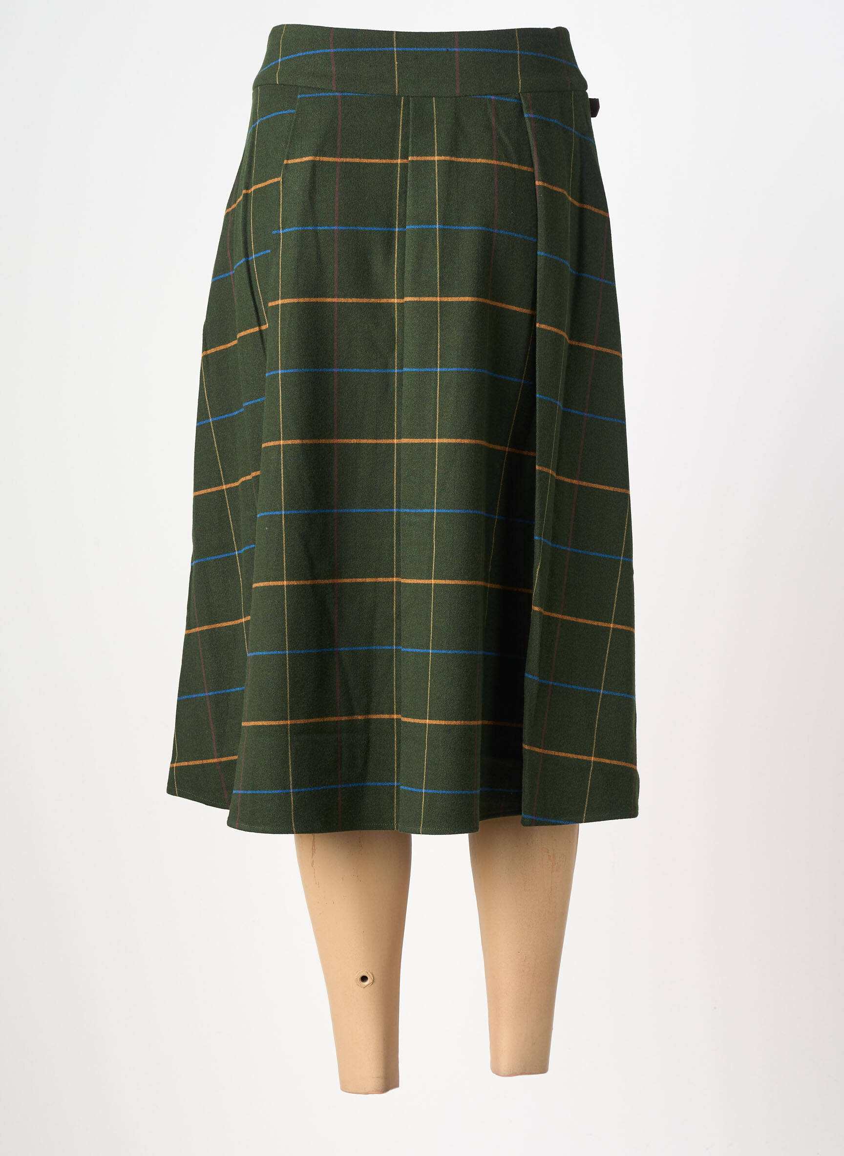 Jupe mi-longue taille à pinces vert SURKANA femme