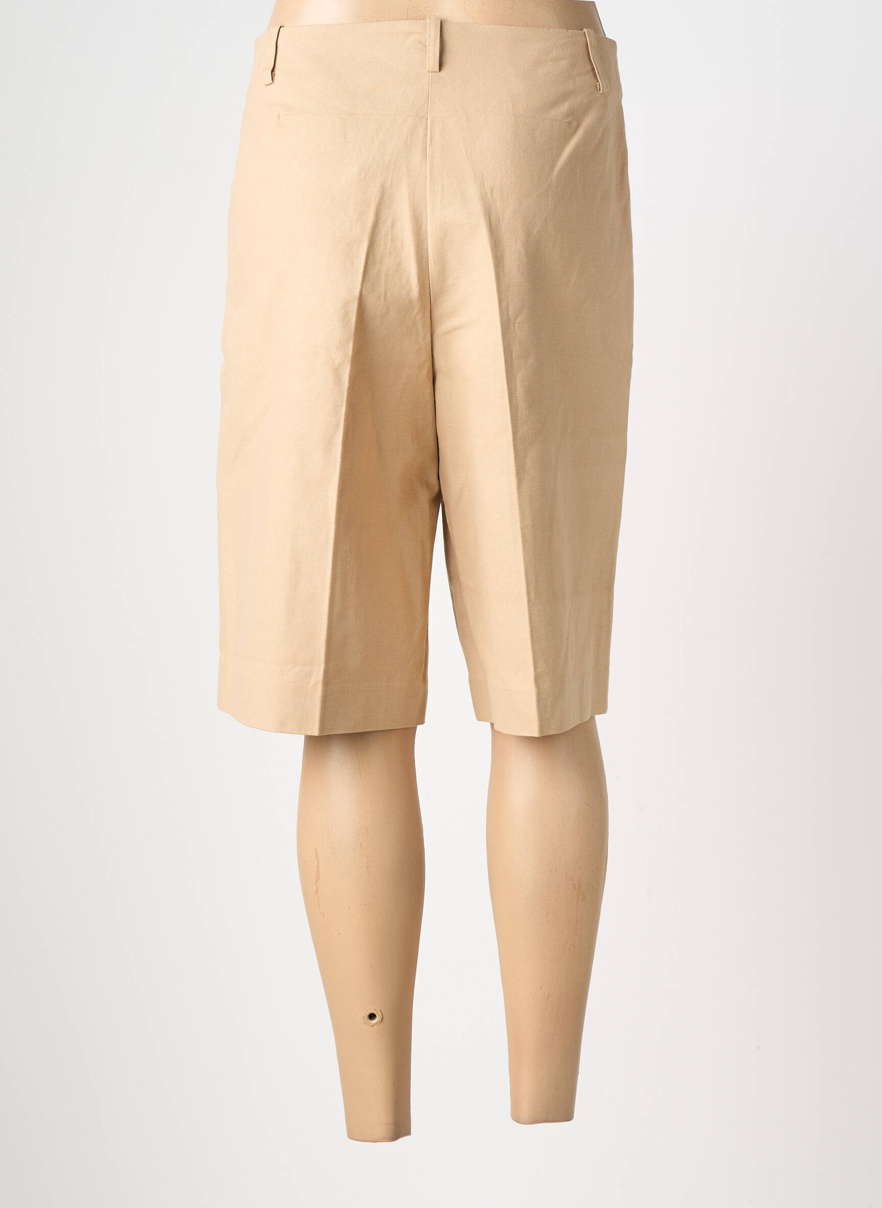 Bermuda taille à pinces taille haute beige SOAKED femme
