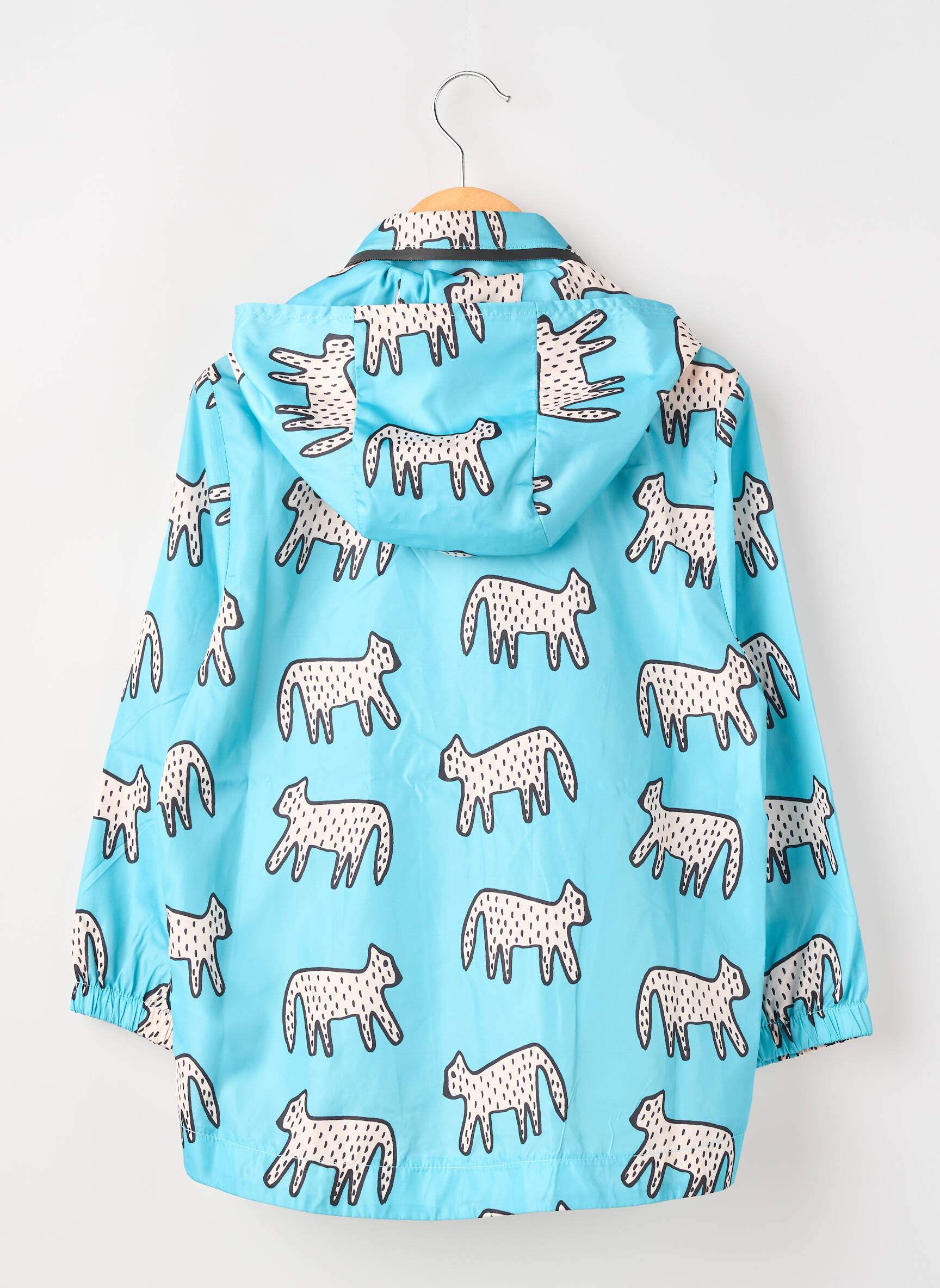 Doudoune tissage imperméable a capuche bleu COMPAÑIA FANTASTICA garçon