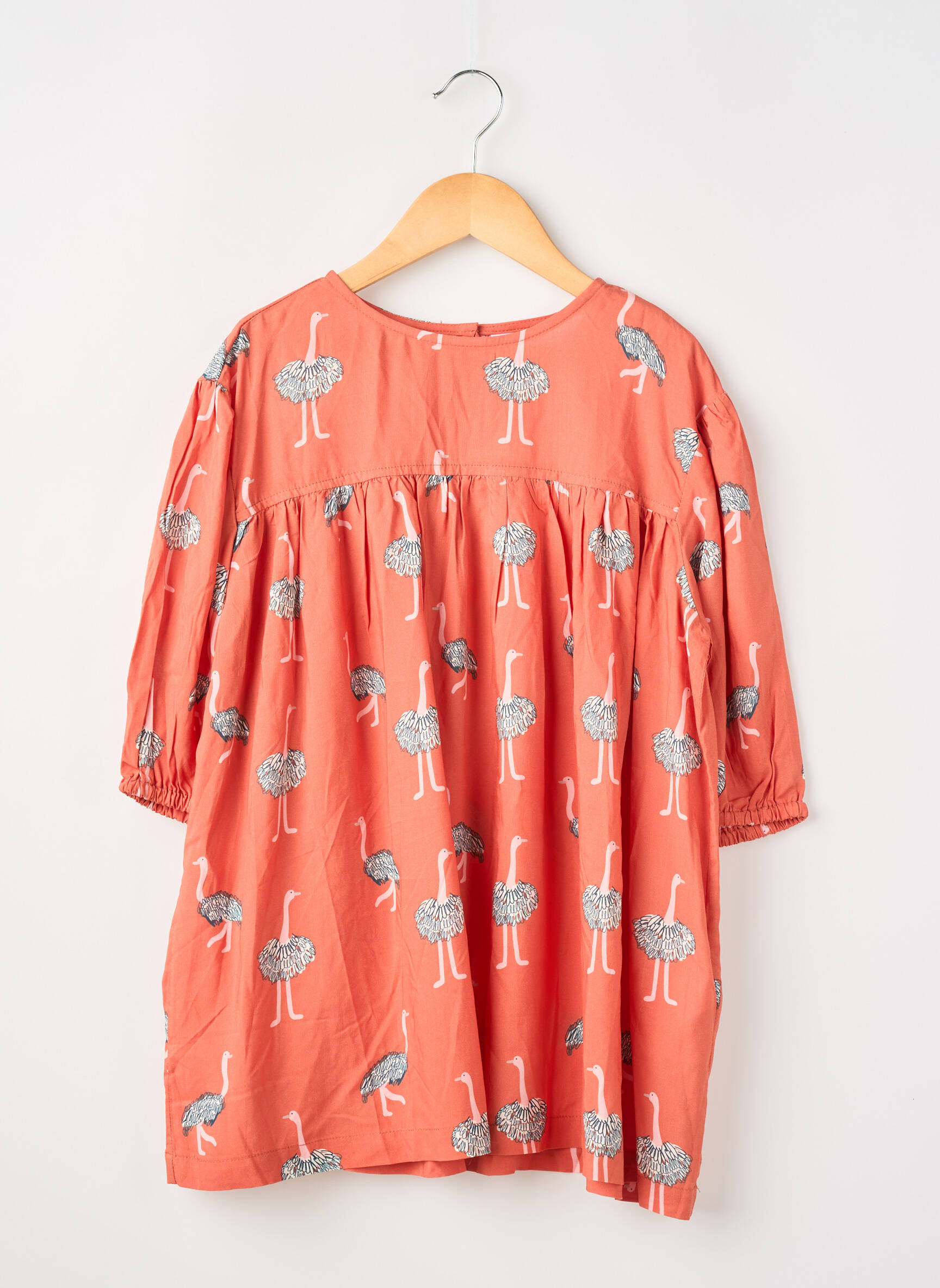 Robe mi-longue col rond manches 3/4 orange COMPAÑIA FANTASTICA fille