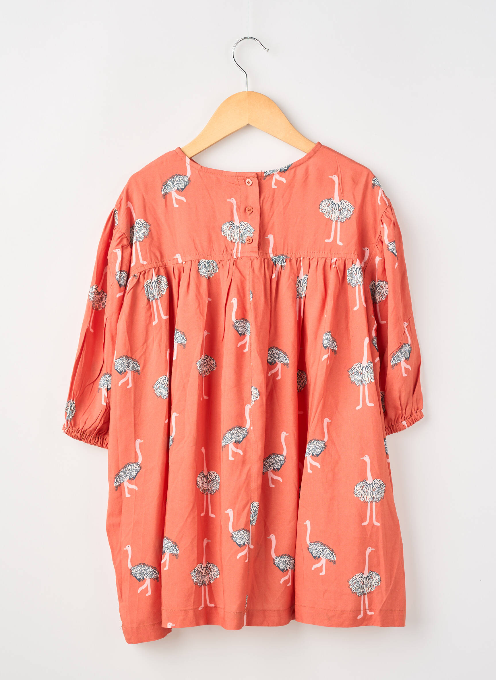 Robe mi-longue col rond manches 3/4 orange COMPAÑIA FANTASTICA fille