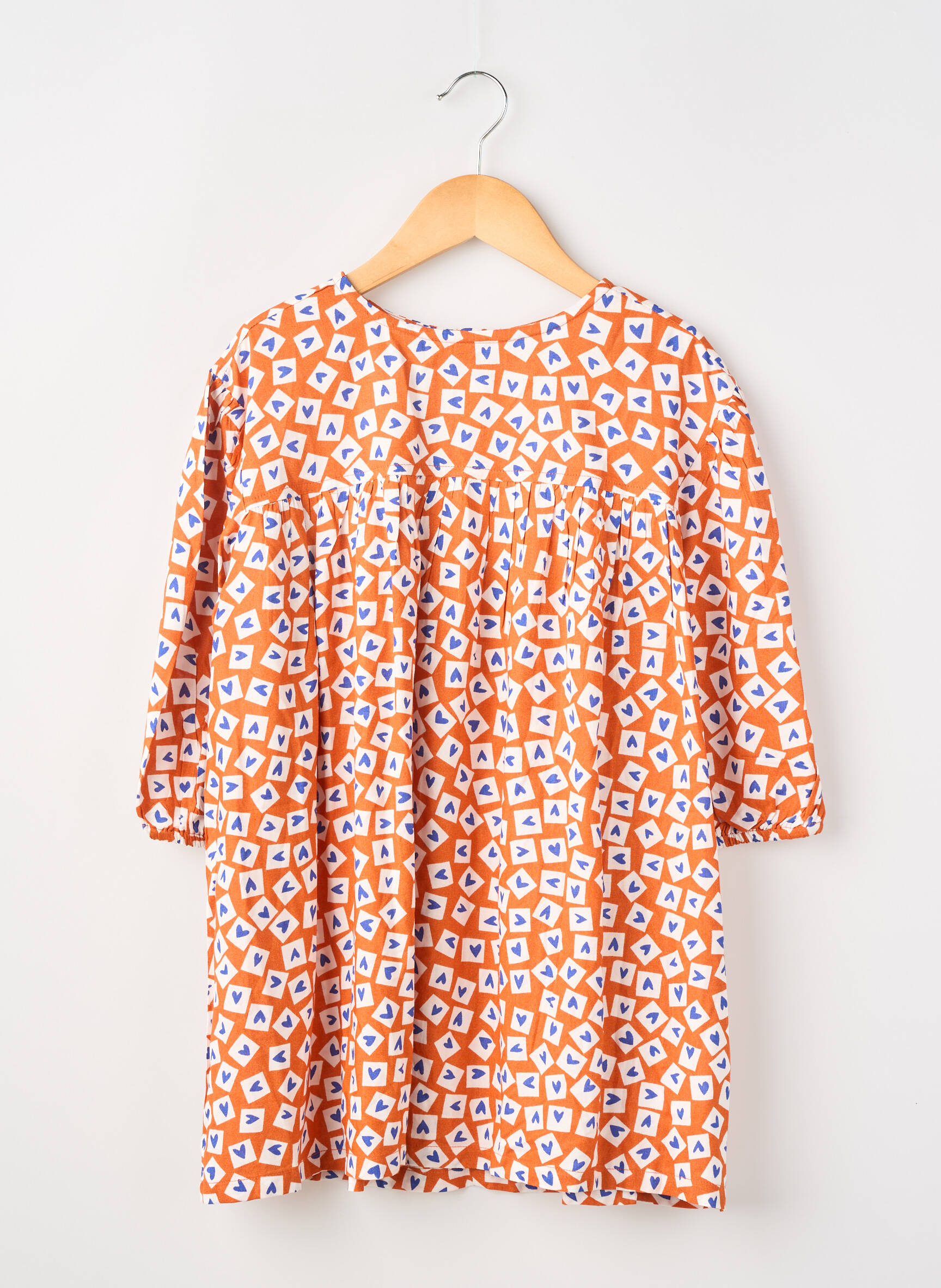 Robe mi-longue col rond manches 3/4 orange COMPAÑIA FANTASTICA fille