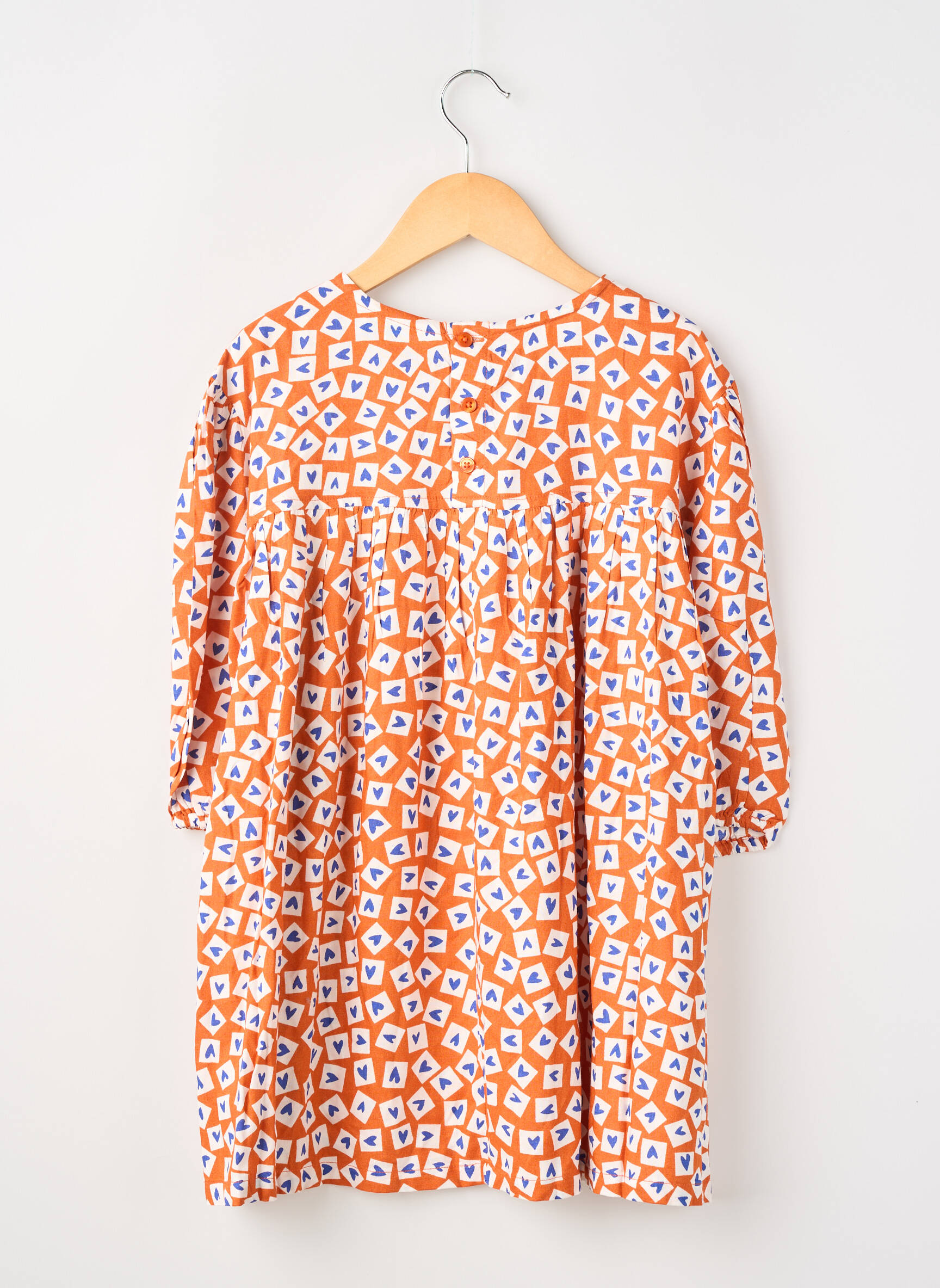 Robe mi-longue col rond manches 3/4 orange COMPAÑIA FANTASTICA fille