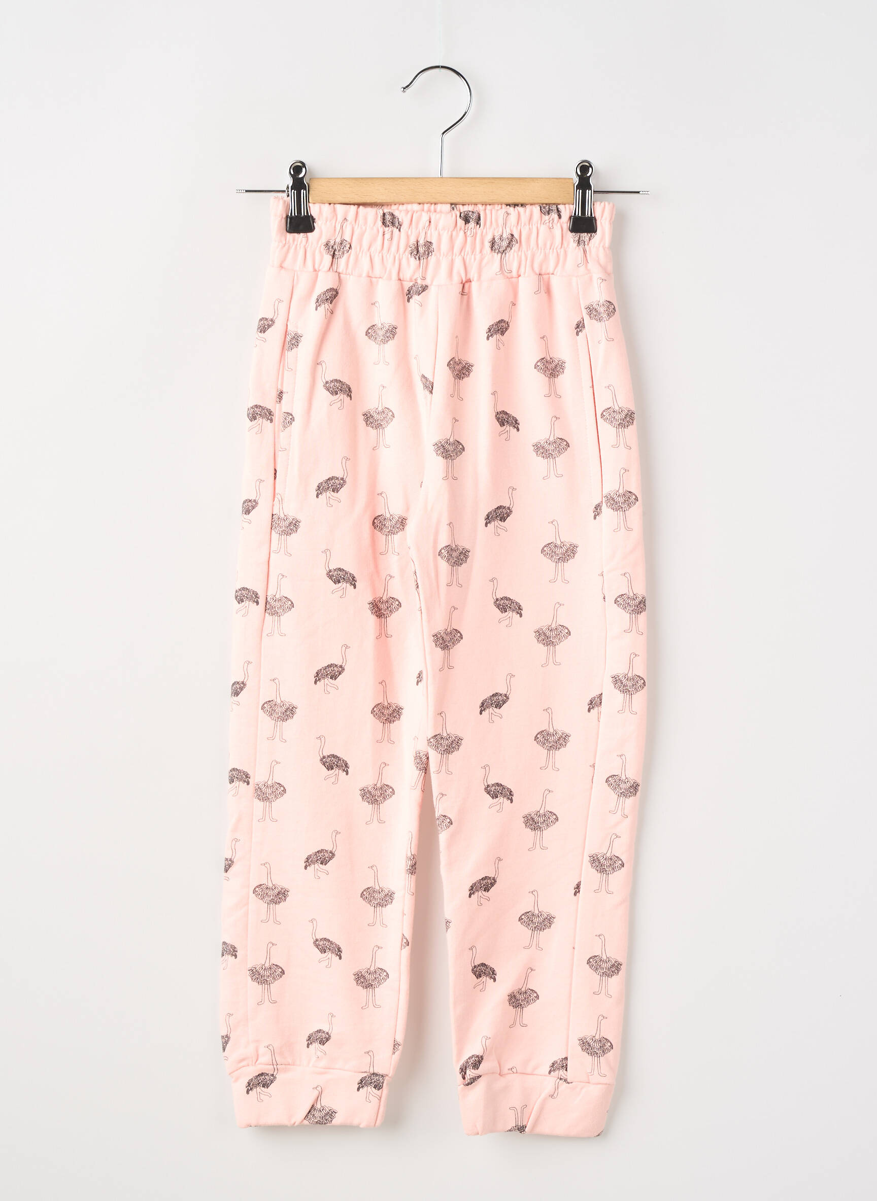 Pantalon droit resserrée sur le bas taille élastique rose COMPAÑIA FANTASTICA fille