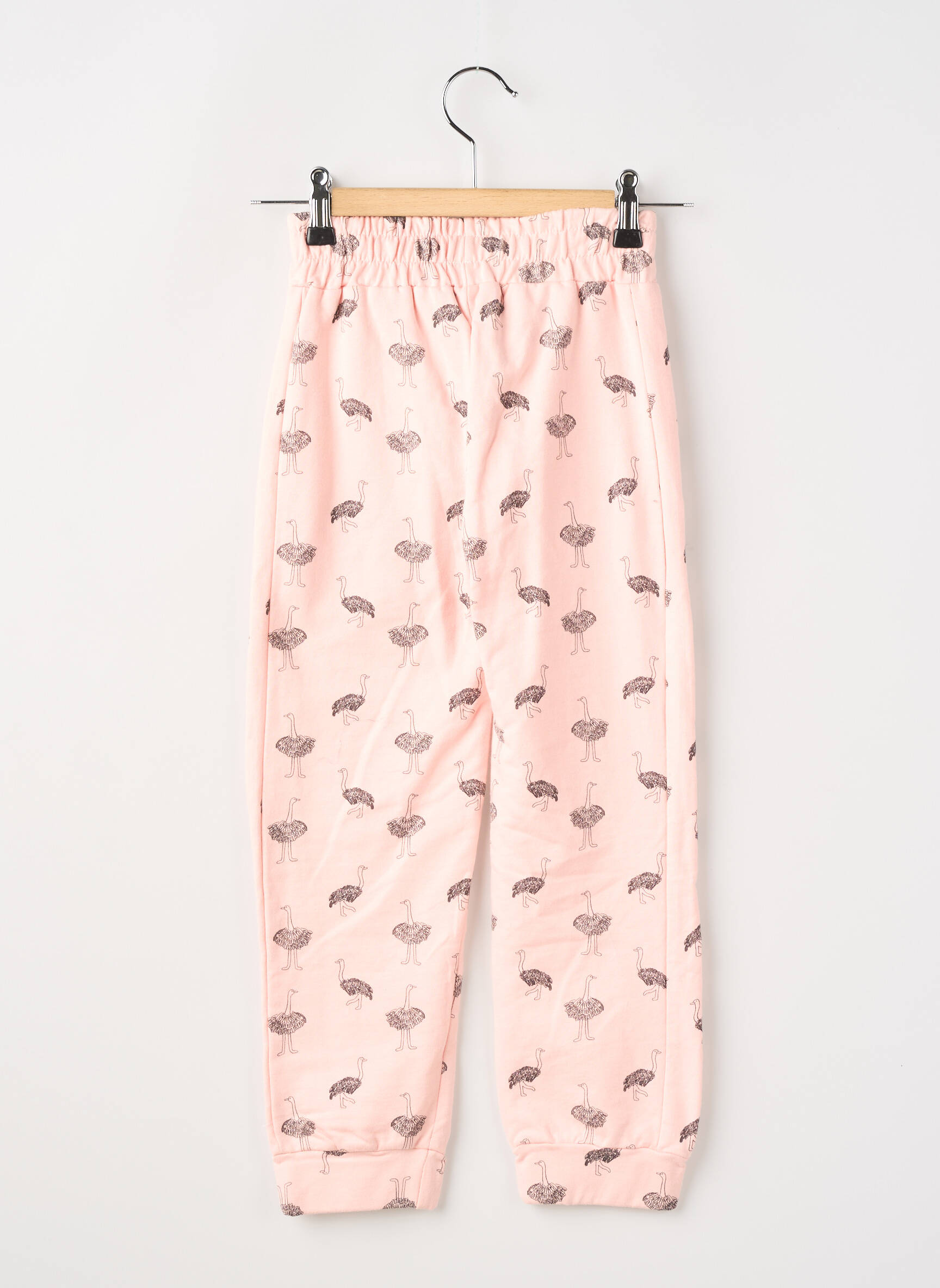 Pantalon droit resserrée sur le bas taille élastique rose COMPAÑIA FANTASTICA fille