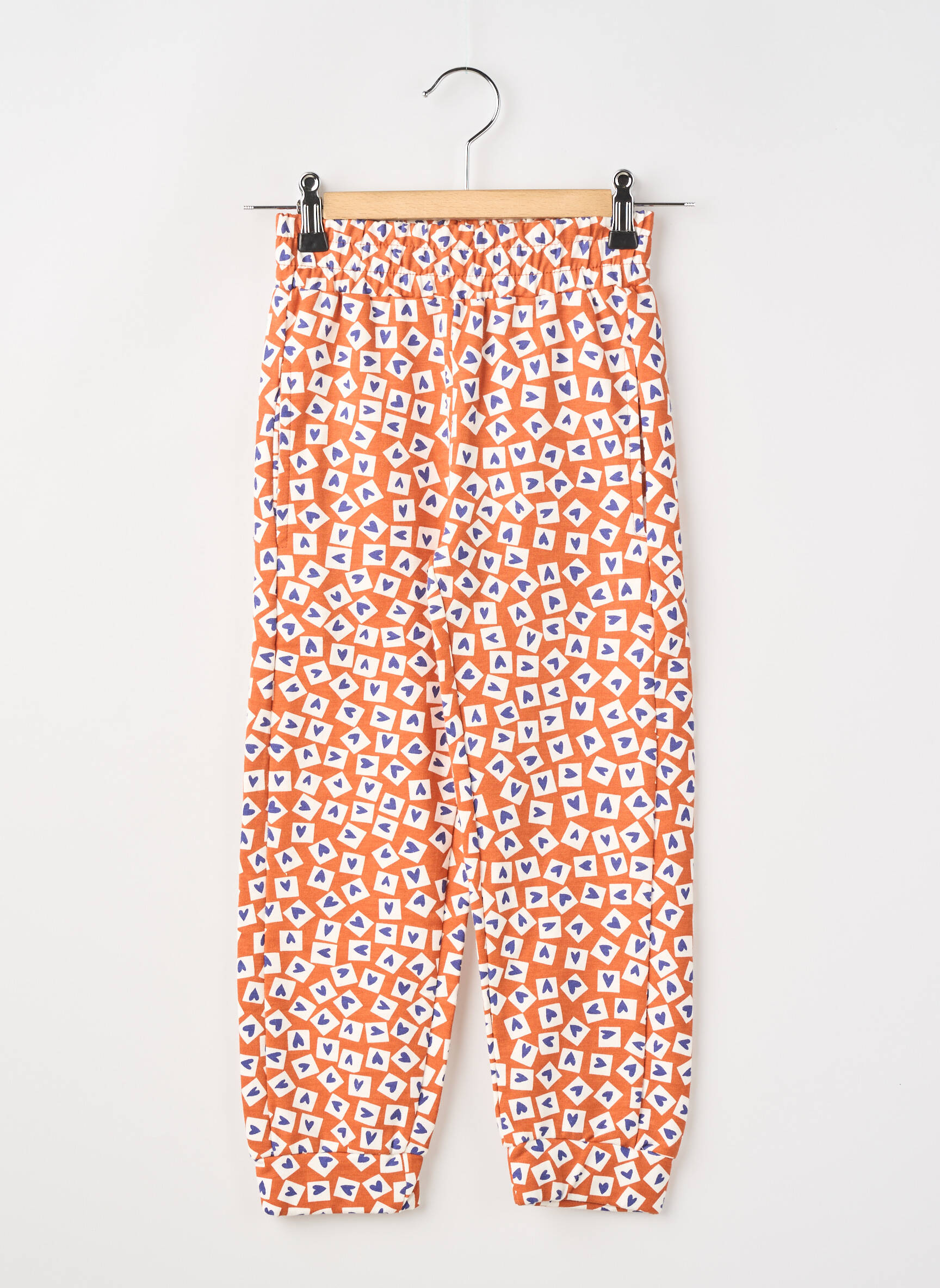 Pantalon droit resserrée sur le bas taille élastique orange COMPAÑIA FANTASTICA fille