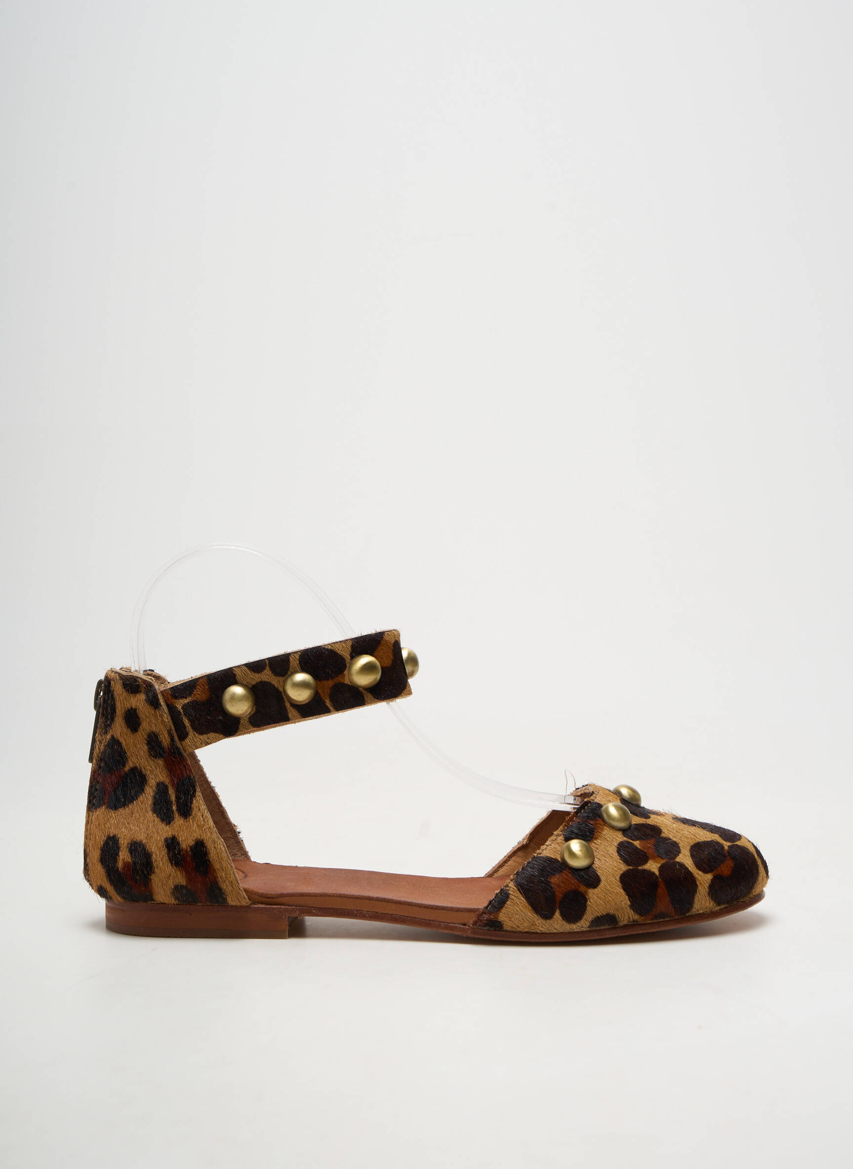Ballerines bout rond talon plat jusqu'à 3cm marron VIRGINIE DARLING femme