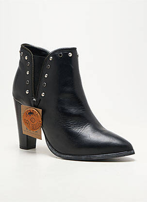 Bottines/boots matière lisse talon de 7 à 9cm noir KOAH femme
