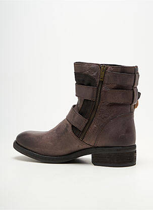 Bottines/boots matière lisse talon de 4 à 6cm marron KOAH femme