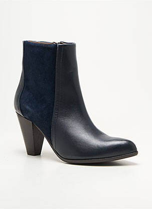 Bottines/boots matière lisse talon de 7 à 9cm bleu ALBERTO FERMANI femme