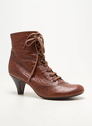 Bottines/boots matière lisse talon de 7 à 9cm marron CHIE MIHARA femme
