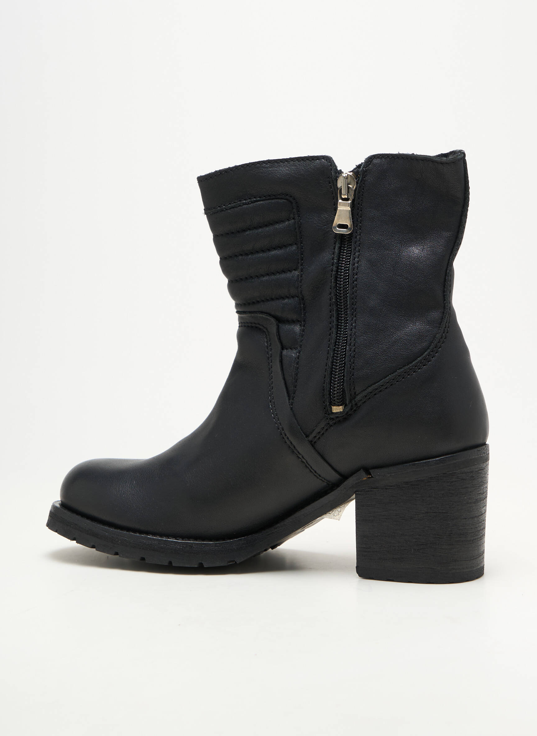 Bottines/boots matière lisse talon de 7 à 9cm noir KOAH femme