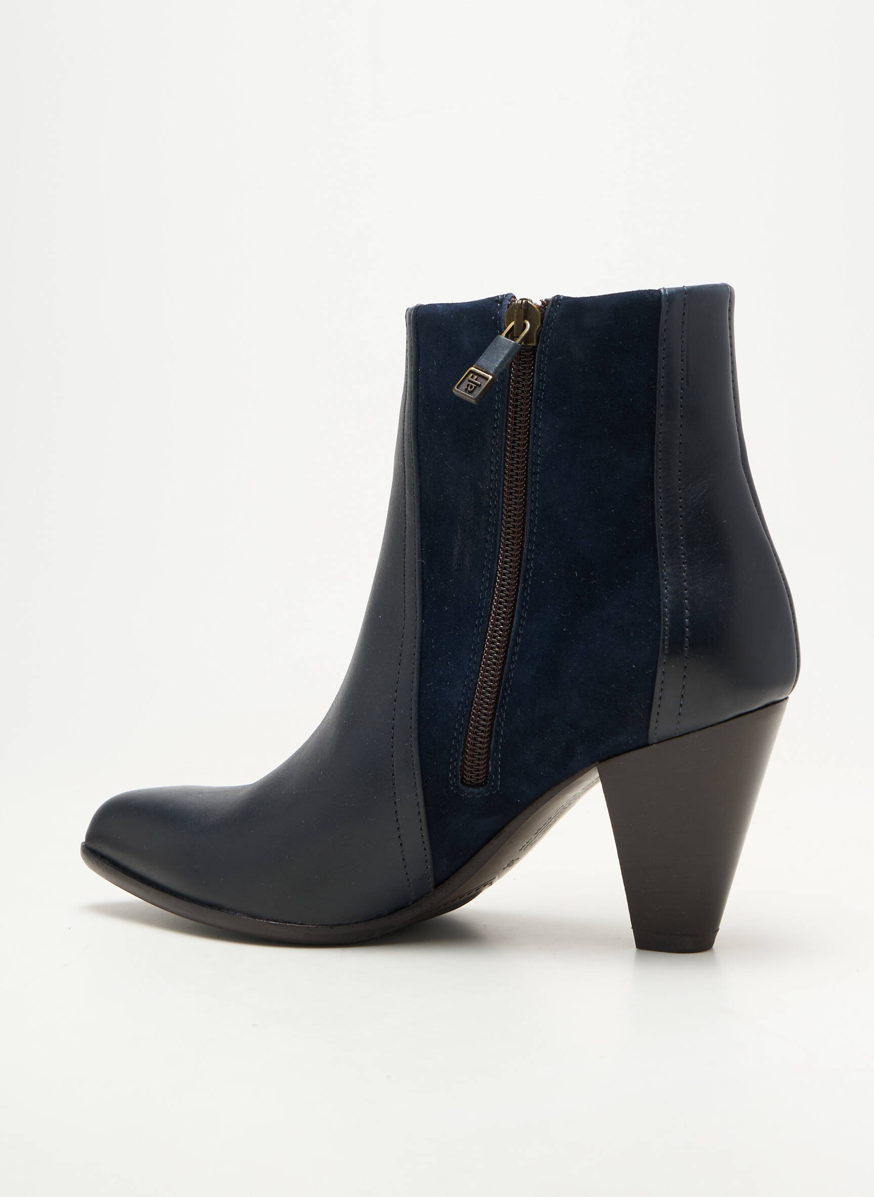 Bottines/boots matière lisse talon de 7 à 9cm bleu ALBERTO FERMANI femme