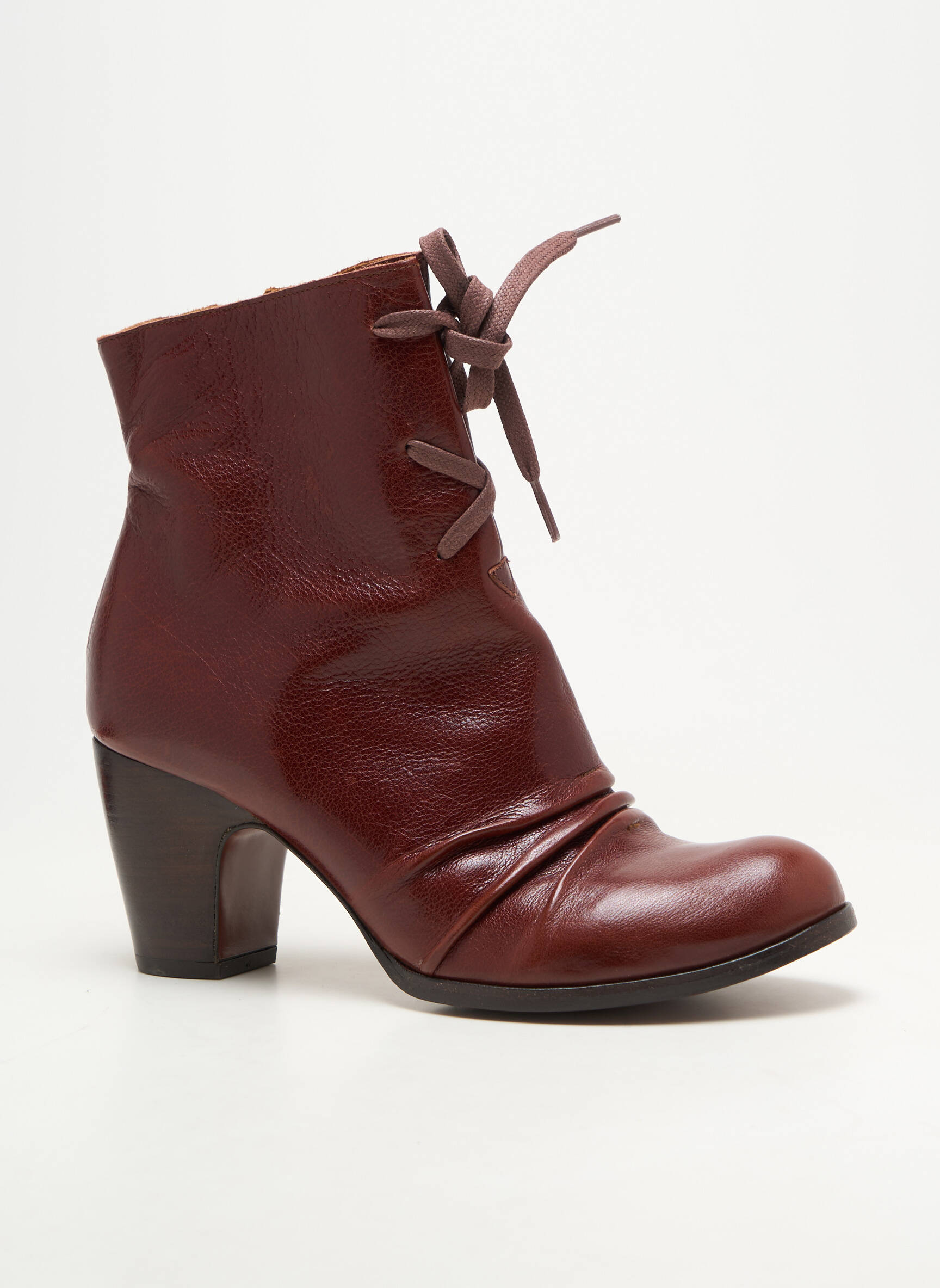 Bottines/boots matière lisse talon de 7 à 9cm marron CHIE MIHARA femme