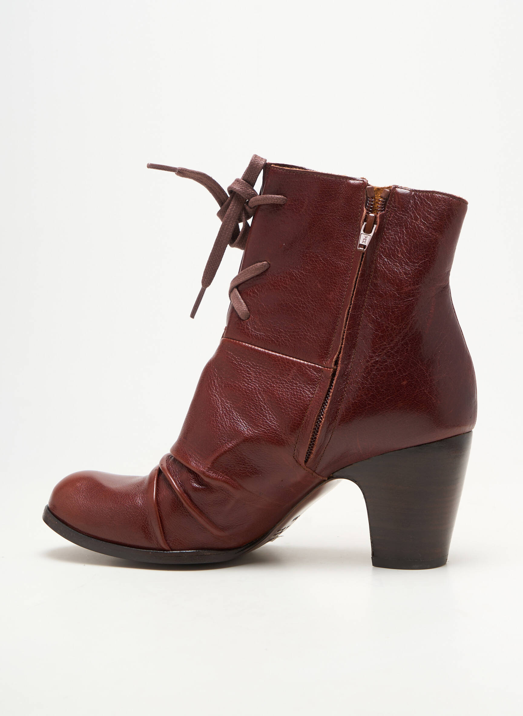 Bottines/boots matière lisse talon de 7 à 9cm marron CHIE MIHARA femme