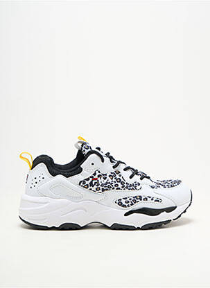 Baskets matière lisse talon plat jusqu'à 3cm blanc FILA femme