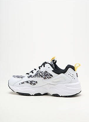 Baskets matière lisse talon plat jusqu'à 3cm blanc FILA femme