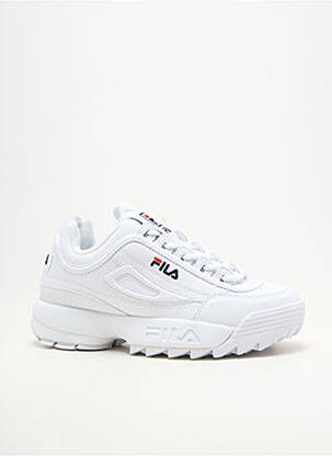Baskets tissage satiné blanc FILA unisexe