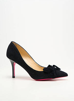 Escarpins semelle extérieure cuir talon de 7 à 9cm noir LUCIANO PADOVAN femme