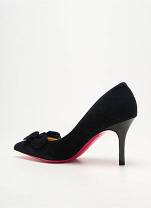 Escarpins semelle extérieure cuir talon de 7 à 9cm noir LUCIANO PADOVAN femme