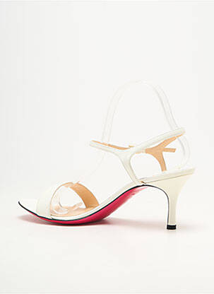 Sandales/nu pieds matière lisse talon de 7 à 9cm blanc LUCIANO PADOVAN femme