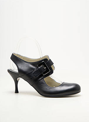 Escarpins matière lisse talon de 7 à 9cm noir STEPHANE KELIAN femme