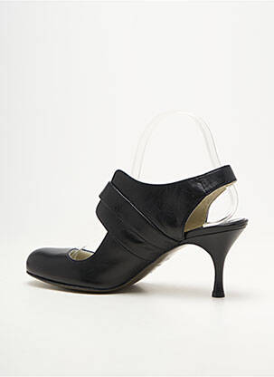 Escarpins matière lisse talon de 7 à 9cm noir STEPHANE KELIAN femme