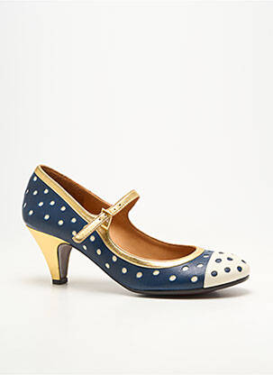 Escarpins fermeture boucle(s) talon de 7 à 9cm bleu CHIE MIHARA femme