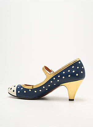 Escarpins fermeture boucle(s) talon de 7 à 9cm bleu CHIE MIHARA femme