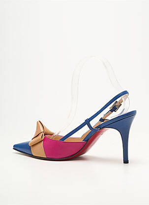 Escarpins fermeture boucle(s) talon de 7 à 9cm bleu LUCIANO PADOVAN femme