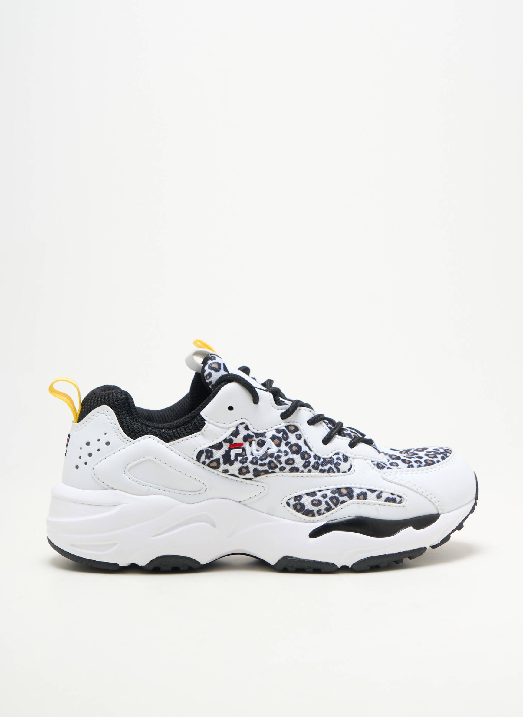 Baskets matière lisse talon plat jusqu'à 3cm blanc FILA femme