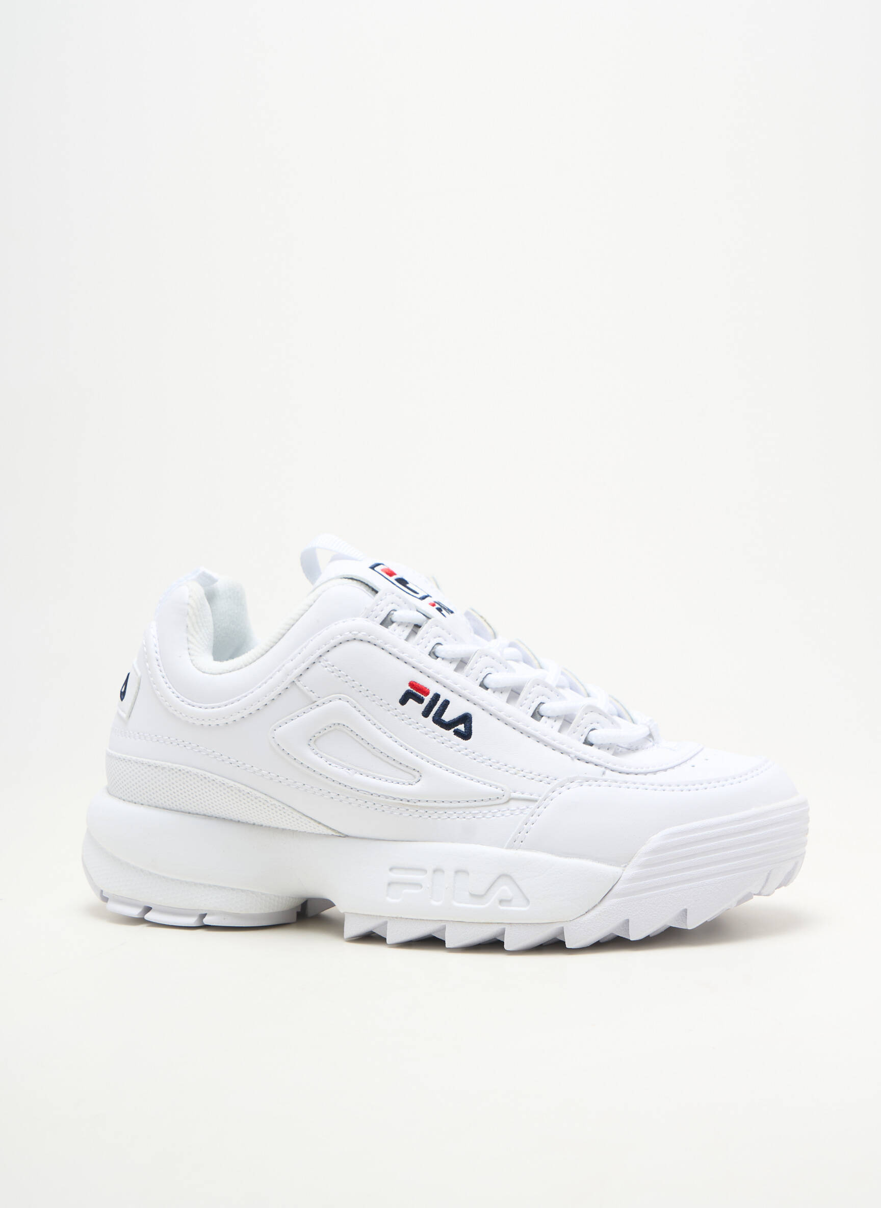 Baskets tissage satiné blanc FILA unisexe