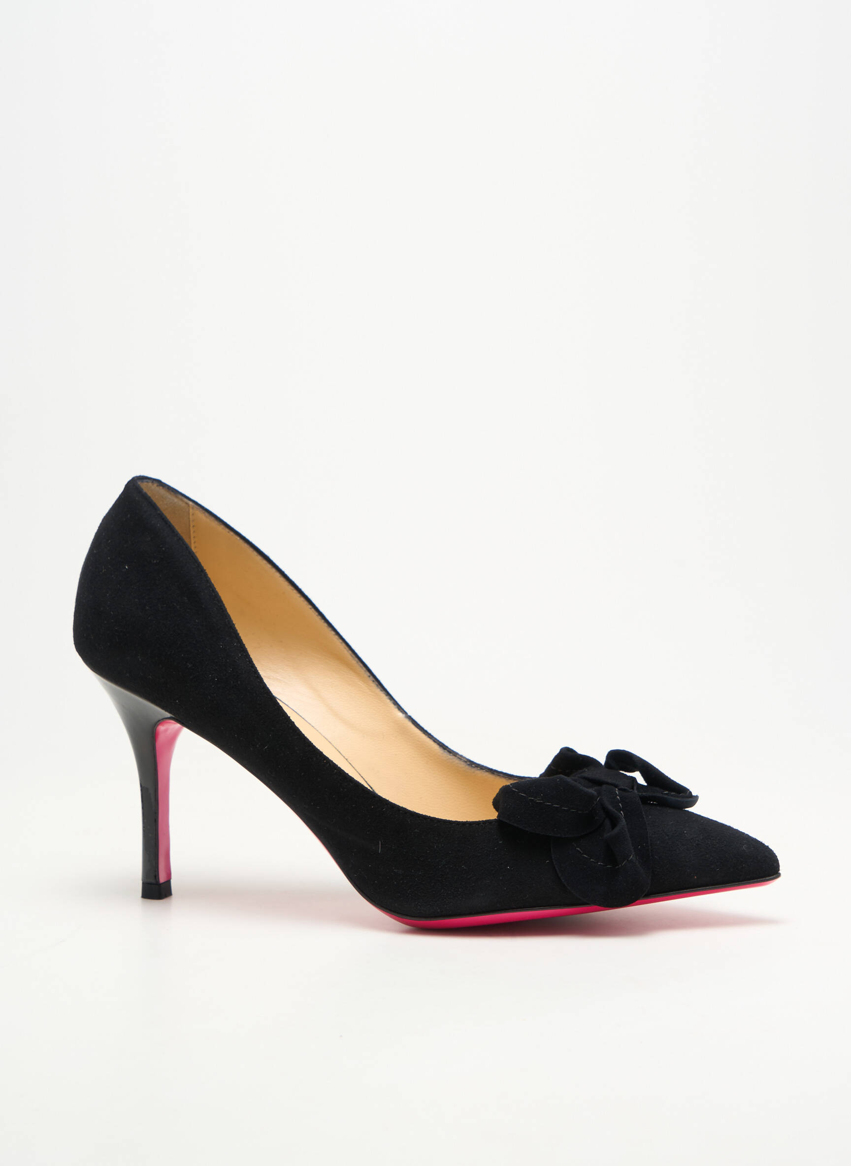 Escarpins semelle extérieure cuir talon de 7 à 9cm noir LUCIANO PADOVAN femme