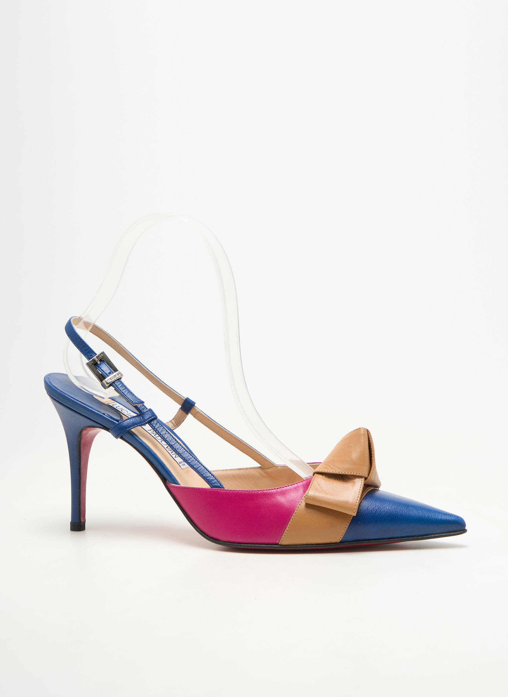 Escarpins fermeture boucle(s) talon de 7 à 9cm bleu LUCIANO PADOVAN femme