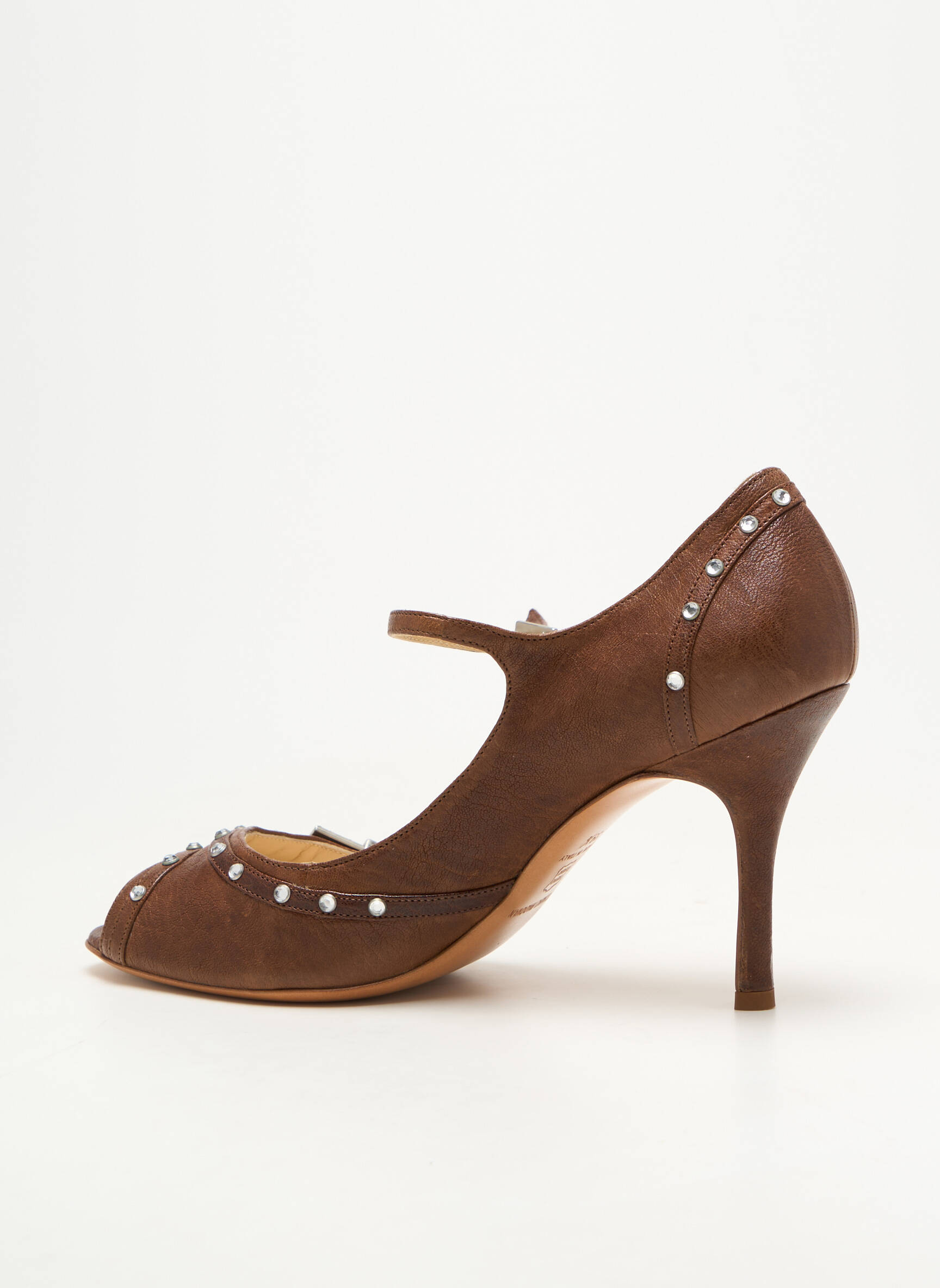 Escarpins fermeture boucle(s) talon de 7 à 9cm marron LUCIANO PADOVAN femme