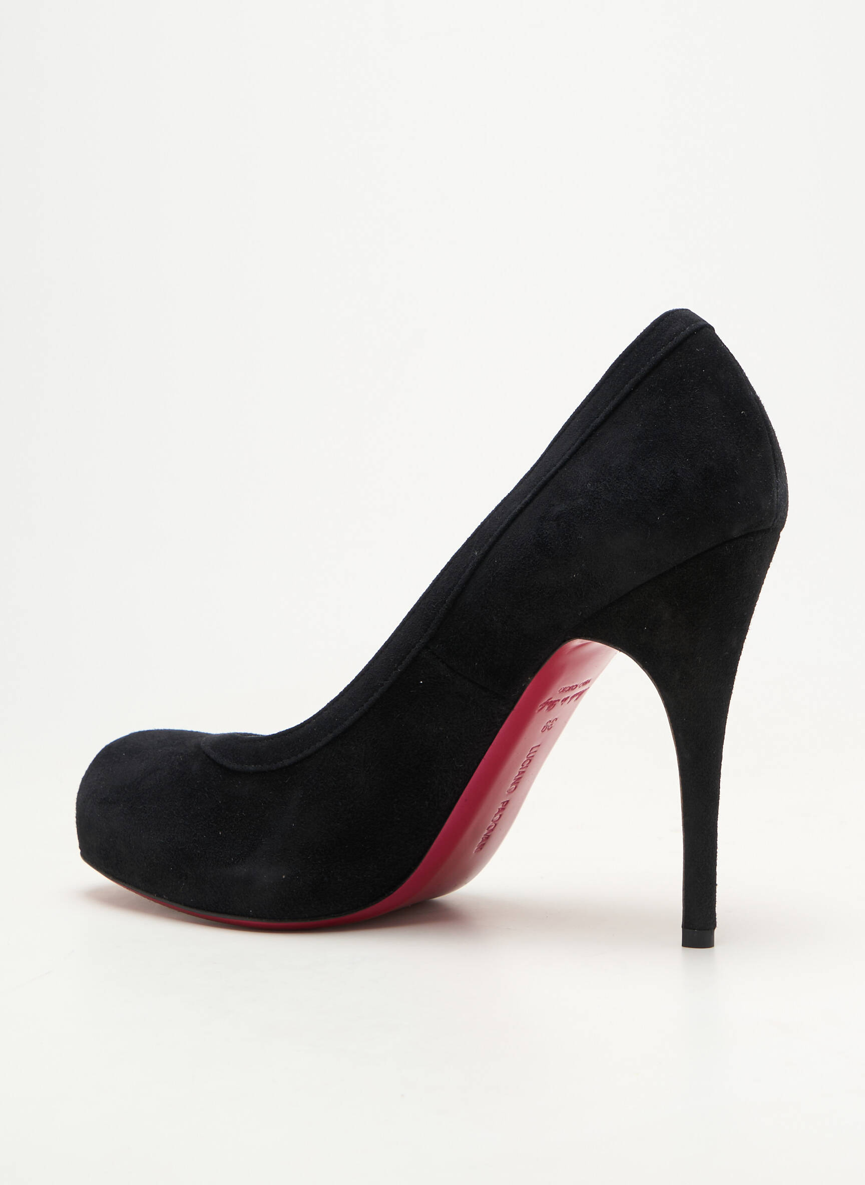 Escarpins talon aiguille talon haut de 10cm et plus noir LUCIANO PADOVAN femme