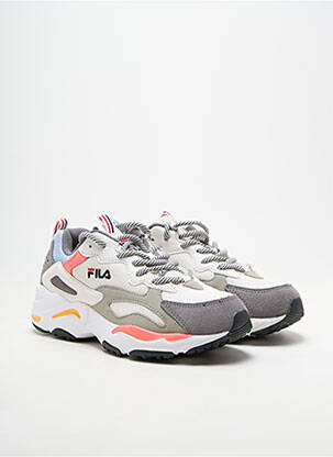 Baskets fermeture lacets talon plat jusqu'à 3cm gris FILA femme