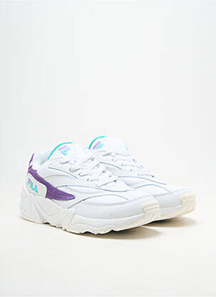 Baskets matière lisse talon plat jusqu'à 3cm blanc FILA femme