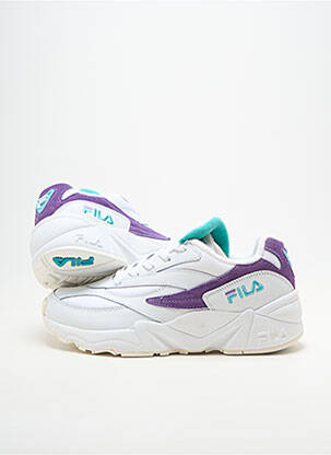 Baskets matière lisse talon plat jusqu'à 3cm blanc FILA femme