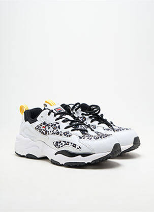Baskets matière lisse talon plat jusqu'à 3cm blanc FILA femme