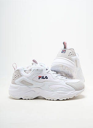 Baskets bout rond talon plat jusqu'à 3cm blanc FILA femme