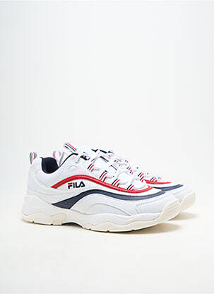 Baskets bout rond talon plat jusqu'à 3cm blanc FILA femme