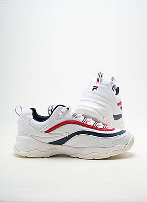 Baskets bout rond talon plat jusqu'à 3cm blanc FILA femme
